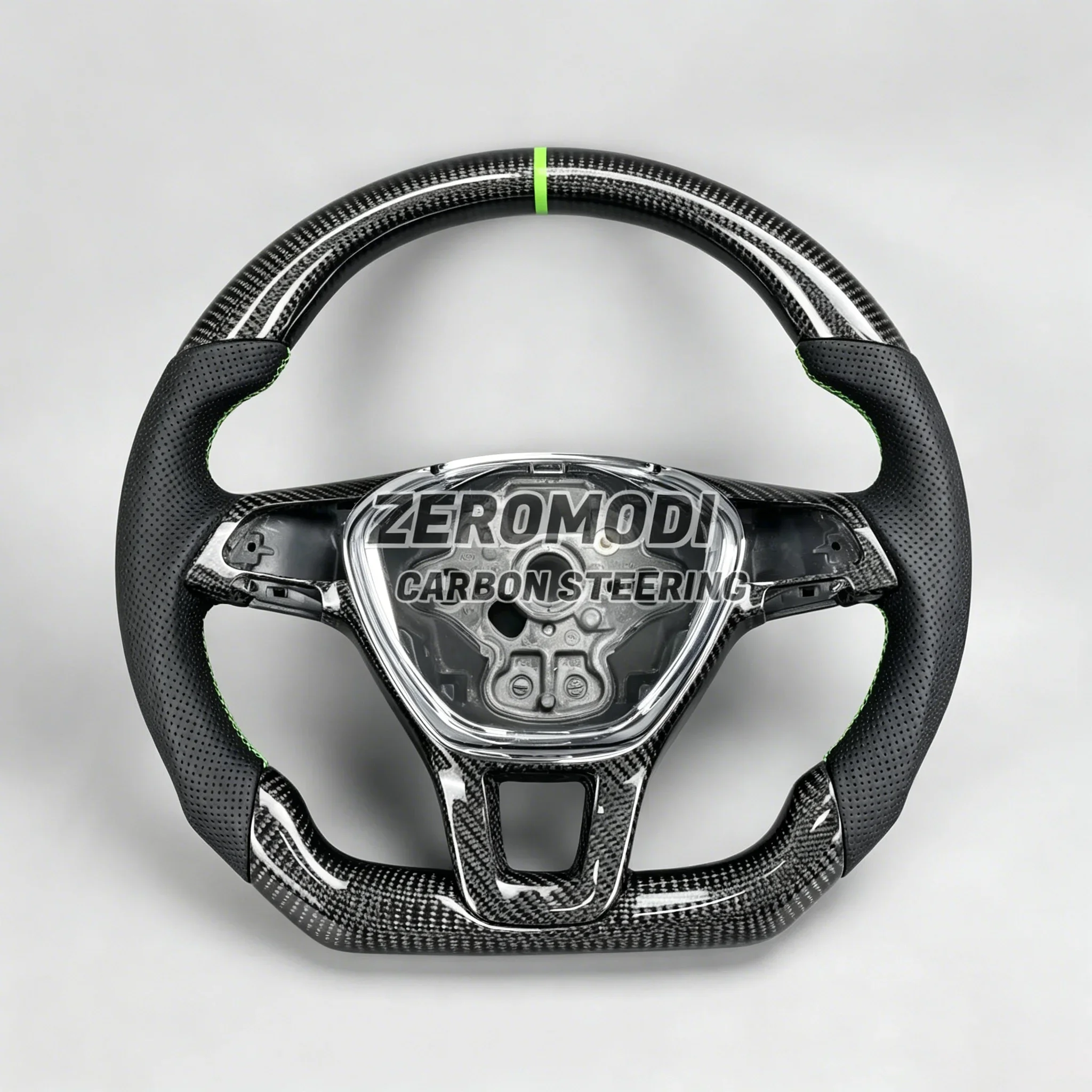 Real Carbon Fiber Leather Steering Wheel Custom Sport Replacement For VW Golf 7 TSI TDI Amarok V6