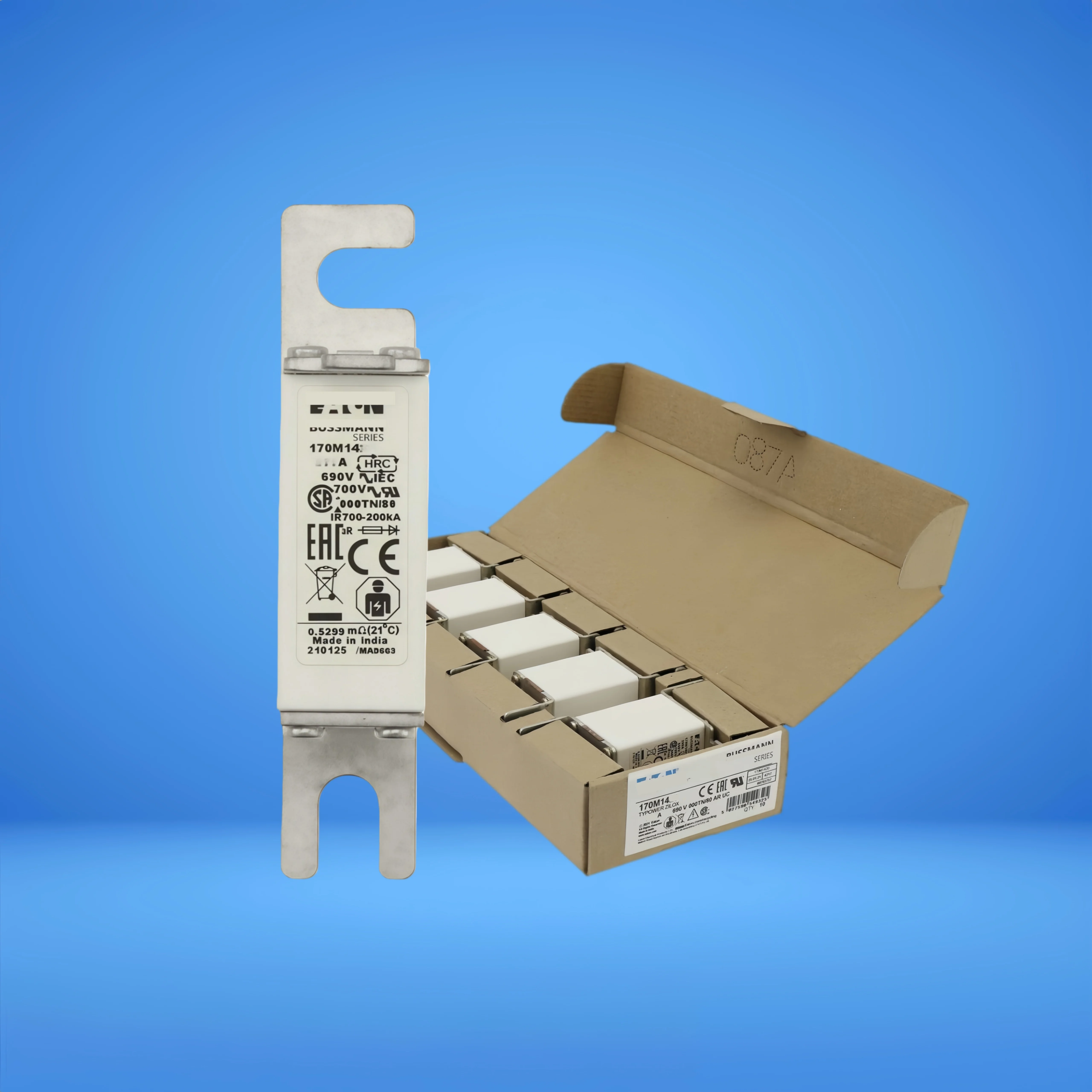 170M1417 High Speed Semiconductor Fuse 100A 690VAC Blade Fuse for Circuit Protection