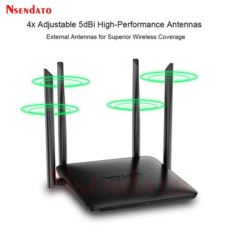 Wavlink AC1200 ثنائي النطاق موزع إنترنت واي فاي لاسلكي 2.4G/5G 10/100/1000Mbps WAN/LAN كامل جيجابت موزع إنترنت واي فاي للألعاب المنزلية IPV6