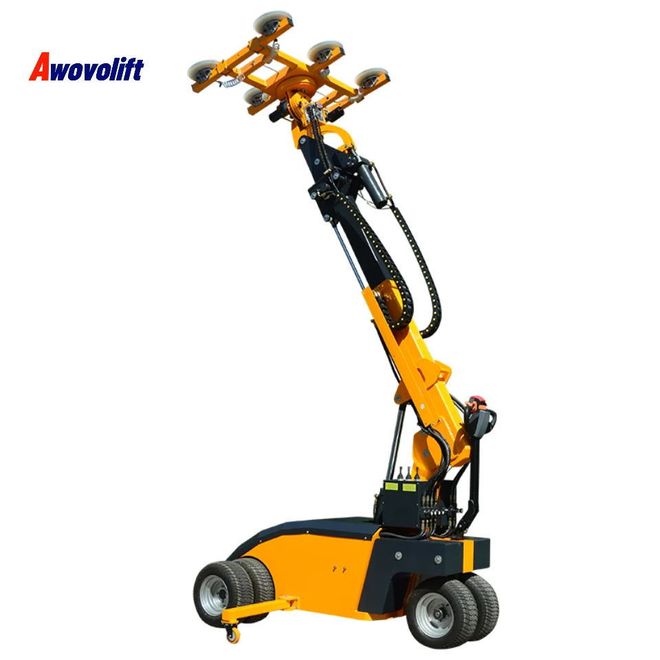 Awovolift Factory Direct Sale Window Glass Equip Vacuum Marble Glass Lifter With Flip 90 and Rotation 360 Easy to Carry CE