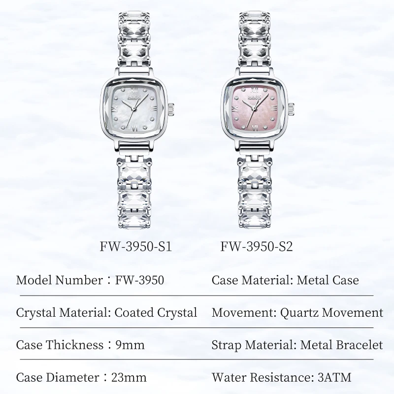Mark Fairwhale Elegant&Exquisite Women Wristwatch Waterproof Diamond-Studded steel bracelet Luxury Watch Best Gift for Ladies
