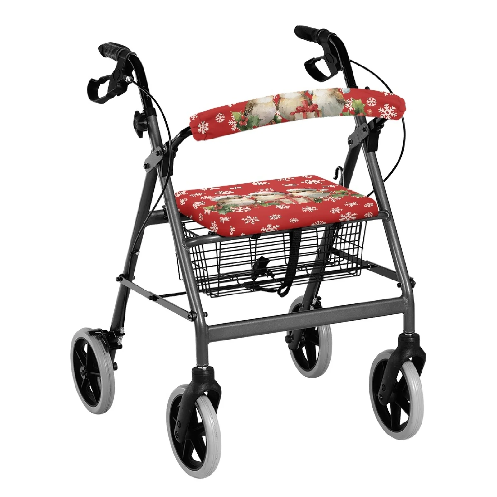 Coloranimal Christ 2 Pieces Set Walker Seat Cushion Polyester Fabric Rollator Seat Cover for Senior