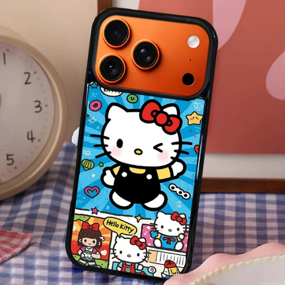 KT مانغا الأزرق خلفية جراب هاتف آيفون 17 الهواء 16 15 14 زائد 13 12 11 برو ماكس للصدمات حماية الصلب الغطاء الخلفي قبعات #3