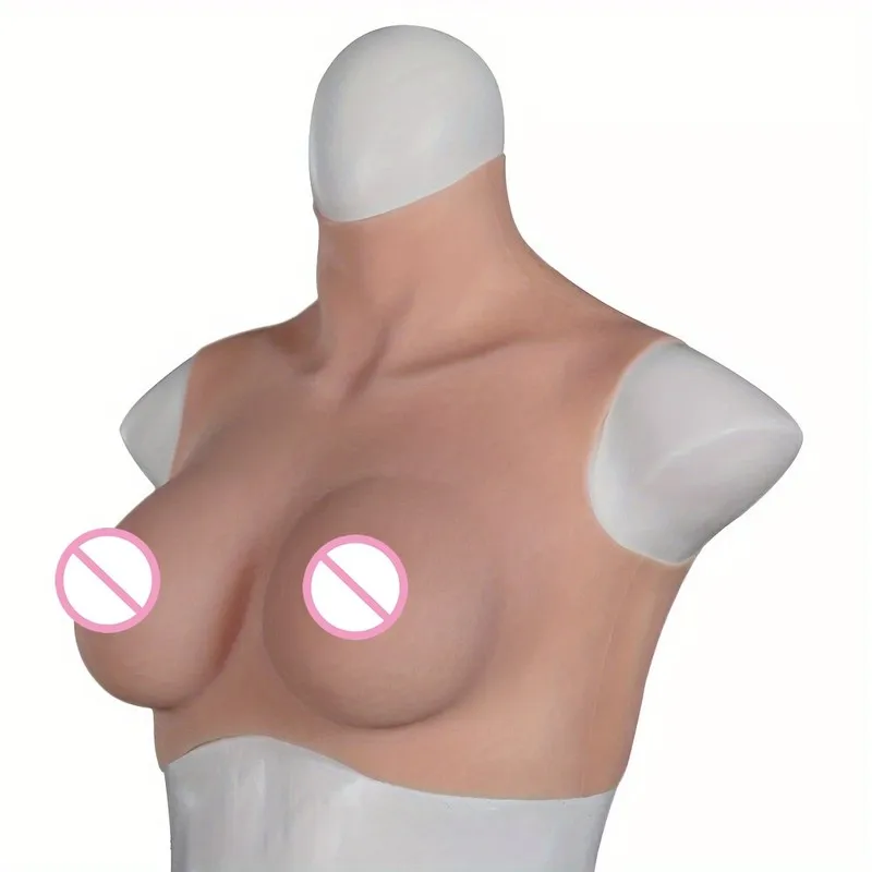 Realistic Breast Prosthesis - High Neck Silicone Breast for up Bras | Comfortable & Breathable for Role-Play, Film/TV Costumes