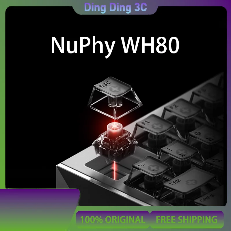 

NuPhy WH80 Wireless Magnetic Switch Keyboard Bluetooth Tri-Mode GASKET Full Key Hot Swap 8k Low Latency Gaming Keyboard