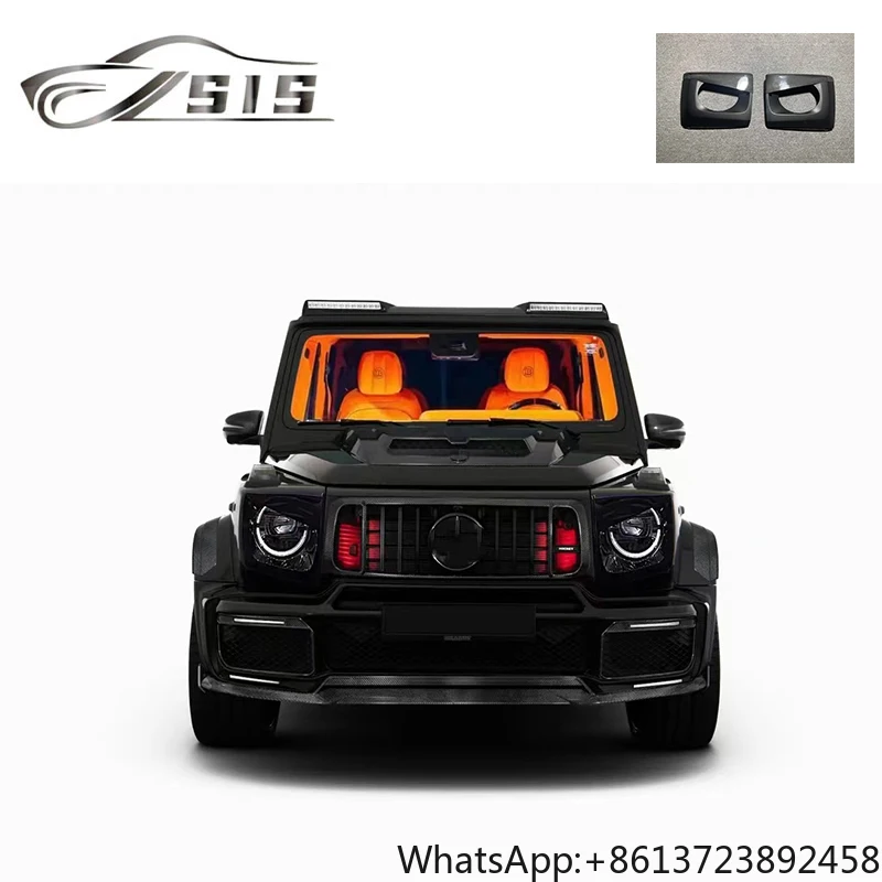 

G-Calss W464 W463 G350 G63 G500 Headlight Cover W463a Dry Carbon Fiber Material Headlamps Protect Car Accessories Parts