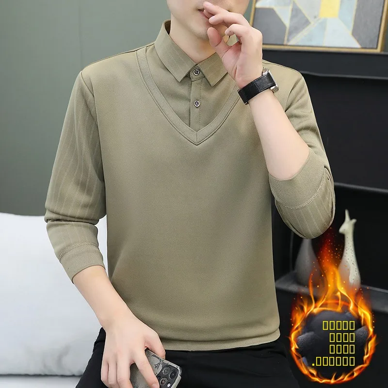 

Мужской модный повседневный трикотаж с воротником-стойкой, утепленный, с геометрическим узором, из полиэфирного волокна