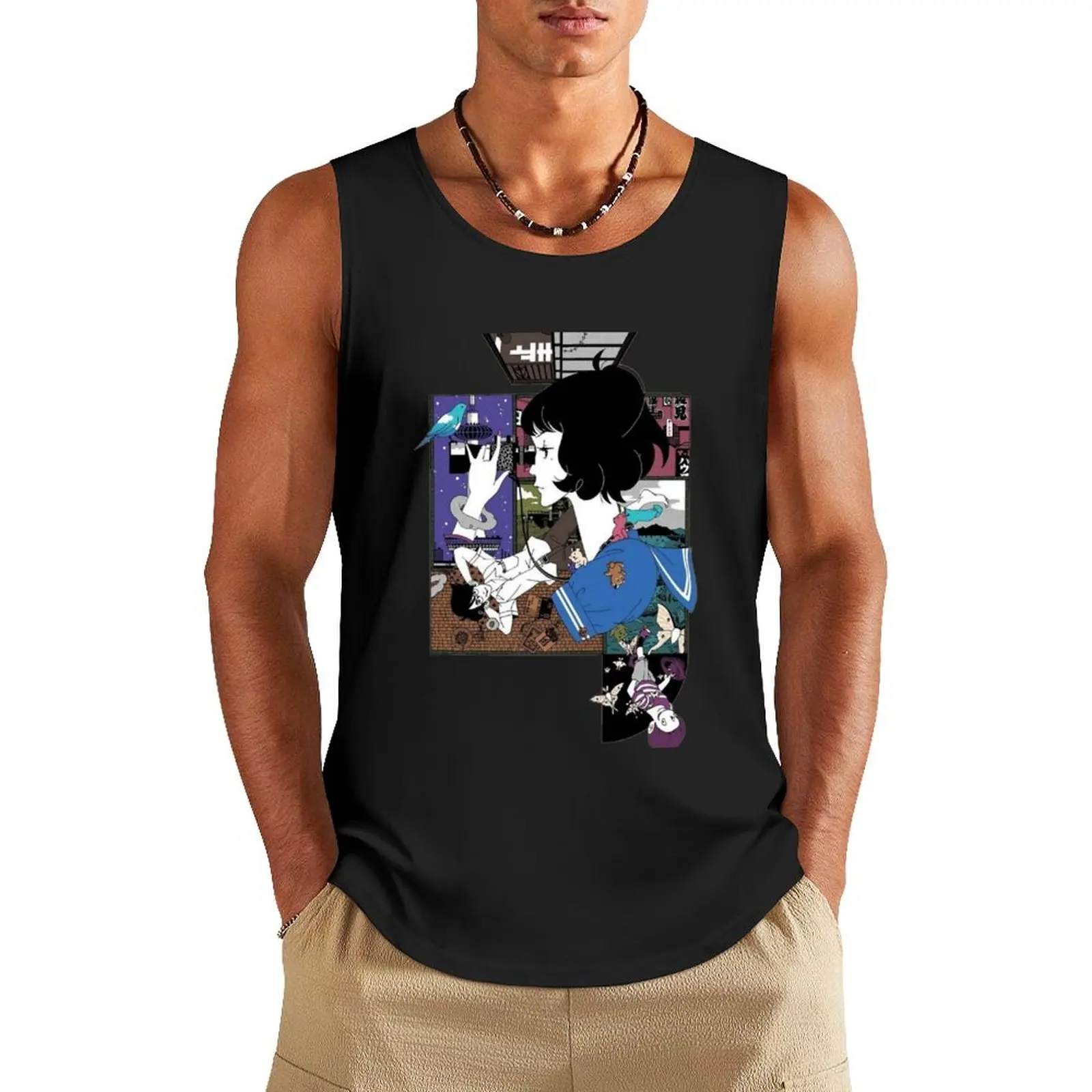 The Tatami Galaxy Tank Top muscular man t shirt gym gym wear men