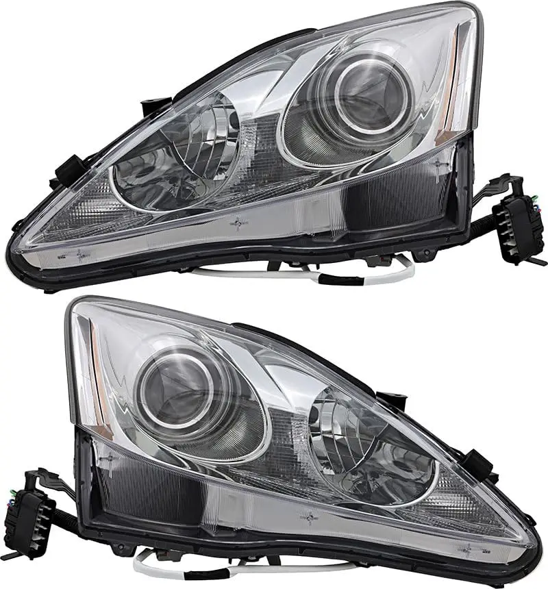 

Совместим с набором ламп для фар Lexus IS250/IS350 2006 2007 2008, галогенные фары со стороны водителя и пассажира.