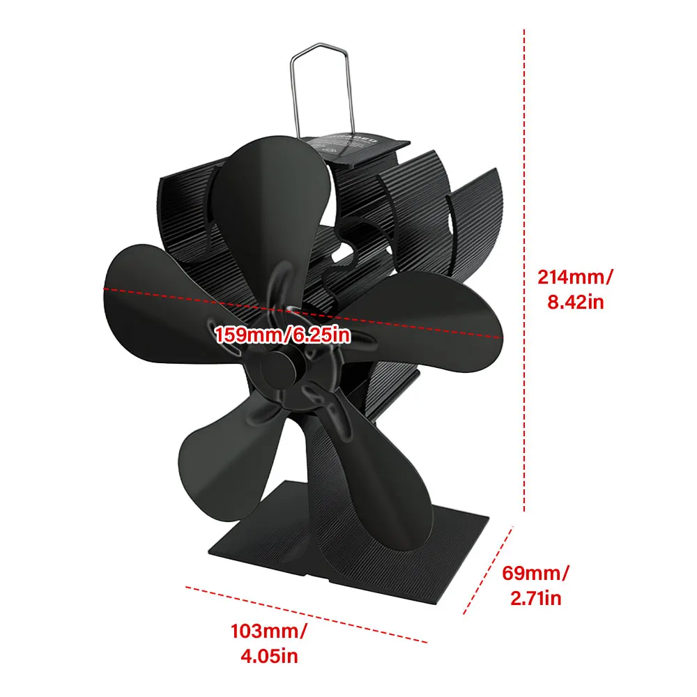 

Вентилятор для печи на дровах, работающий от тепла, 1 шт., экологичный, тихий, для камина, для теплого дома зимой, эффективное распределение тепла