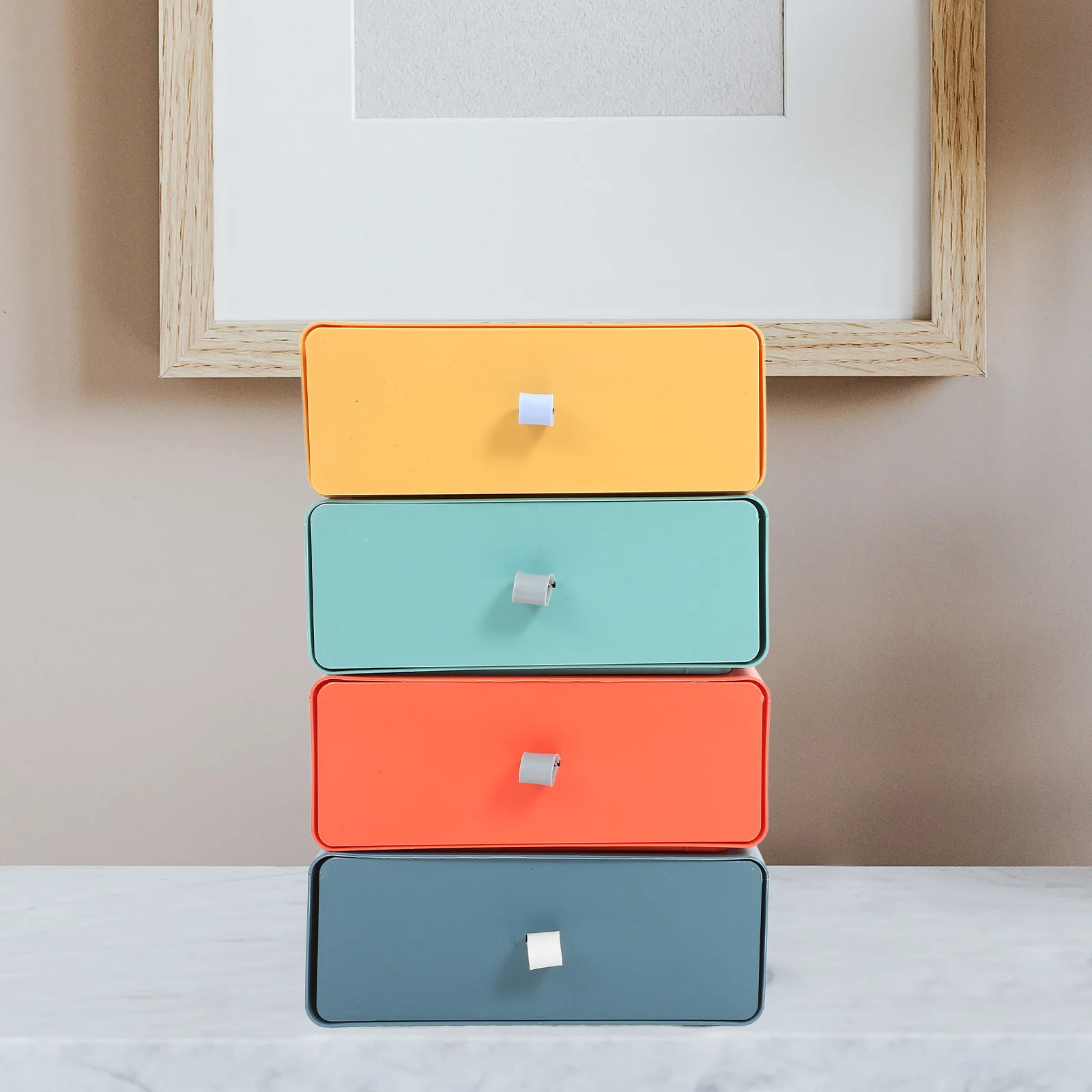 4 stücke Stapelbare Schublade Organisation Box Desktop Lagerung Fall Für Office Home Schule Multifunktionale Kunststoff Sortierung Container