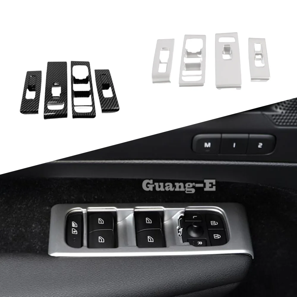 

Car Styling Cover Door Window Glass Inner Panel Armrest Lift Switch Button Trim Frame 4pcs For VOLVO XC40 2018 2019 2020