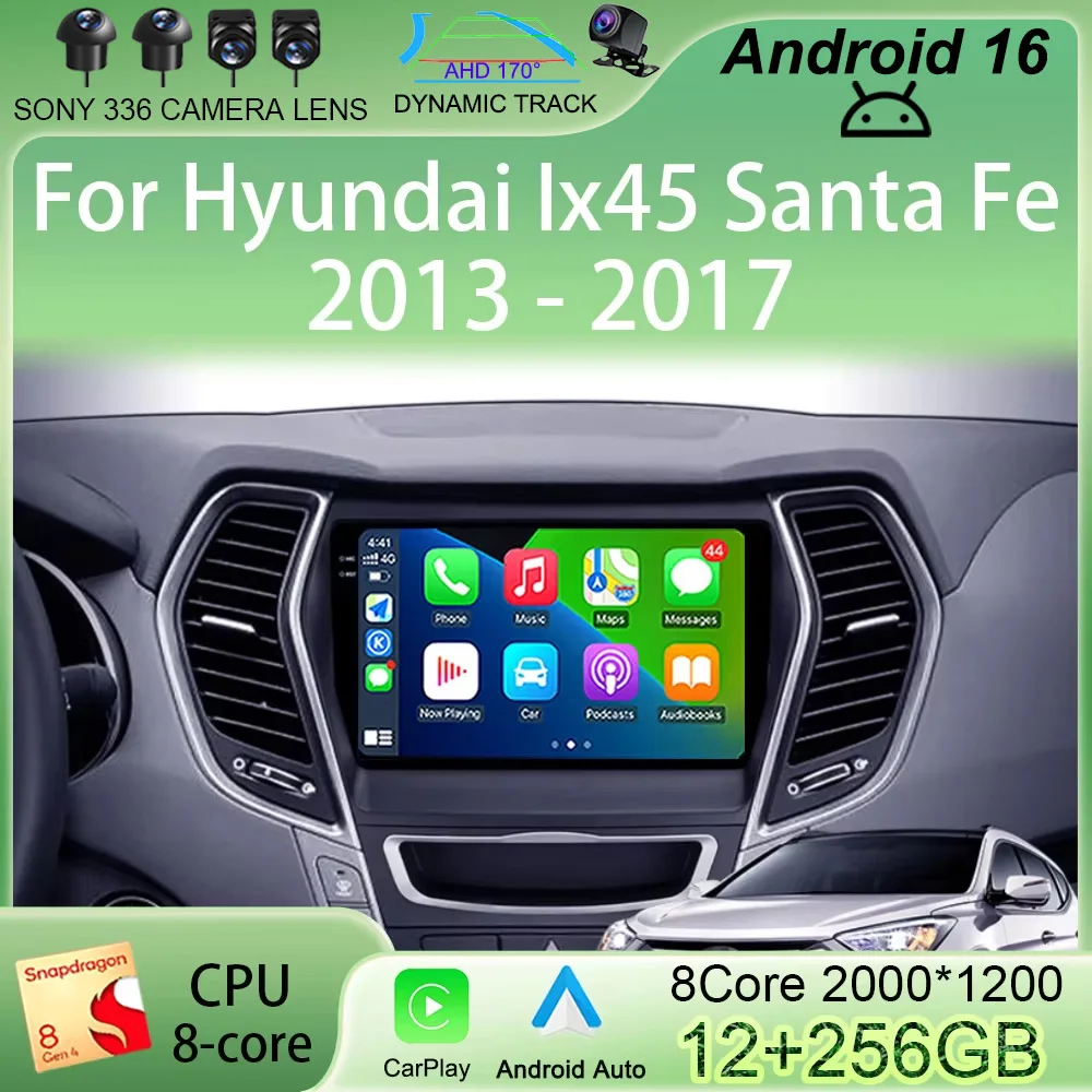 

Android 16 For Hyundai Ix45 Santa Fe 2013 2014 2015 2016 2017 Car Radio GPS Carplay Multimedia Player Navigation Stereo Auto DSP