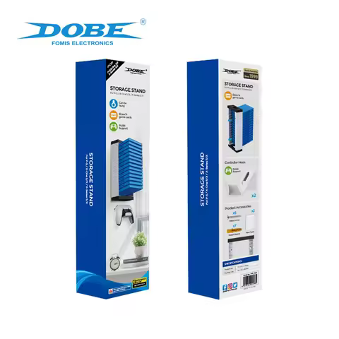 NEW For PS5 Game Card Box Storag e Stand For Playstation5/X box One Vertical Double Deck Game Case Holders Controller Wall Mount