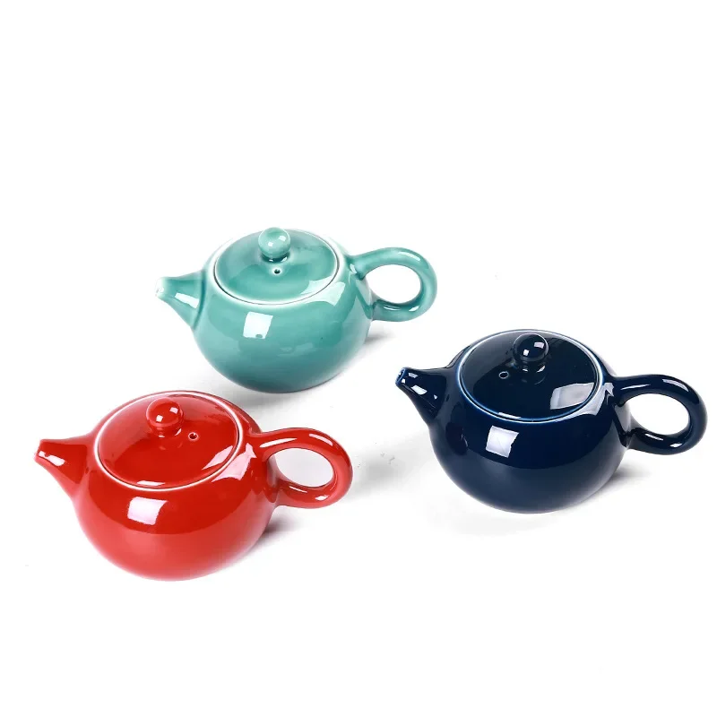 High quality colorful glaze Tea pot, Elegant Design Tea Sets Service , China Red teapot Porcelain Teaware Creative Gifts