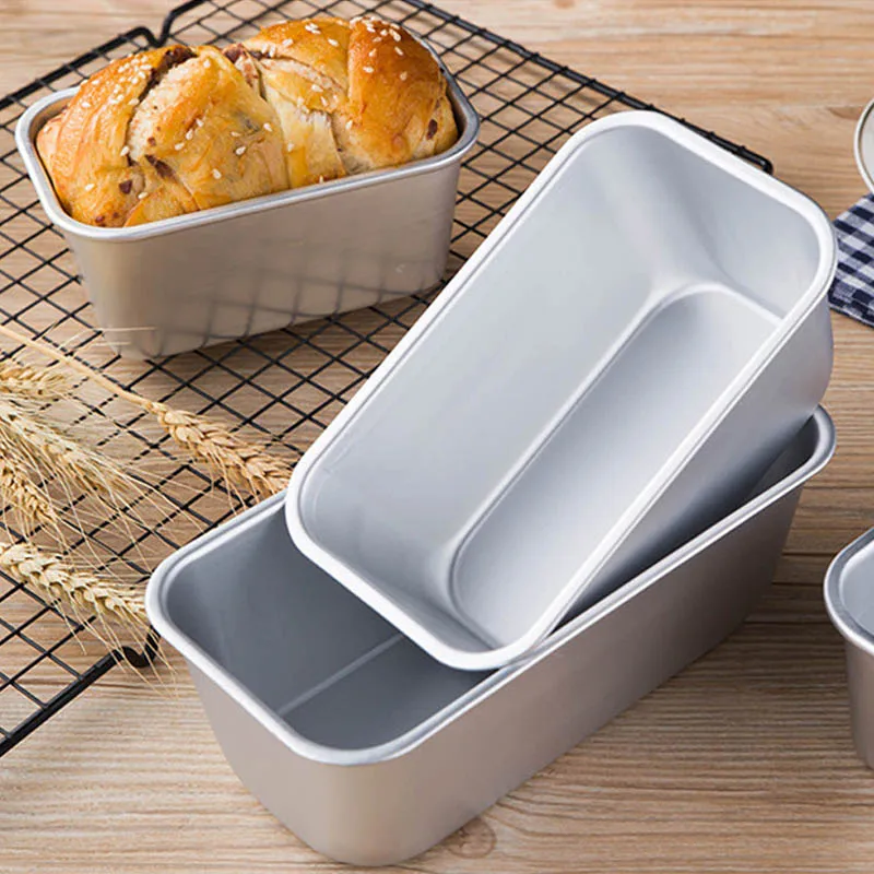 12-20cm Aluminum Alloy Cake Loaf Pan Mini Rectangle Bread Mold Non-Stick Pan For Toast Bread Dessert Kitchen Baking Supplies