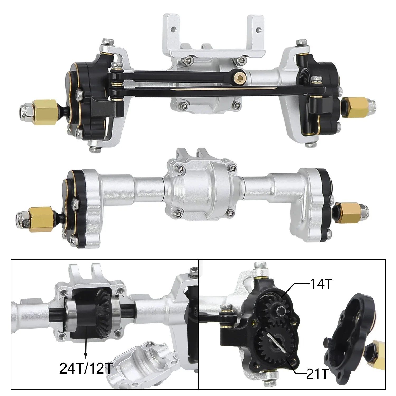 

Латунный противовес передней и задней оси из алюминиевого сплава для 1/24 1/18 FMS FCX24 K5 FCX18, детали для обновления гусеничного автомобиля с дистанционным управлением