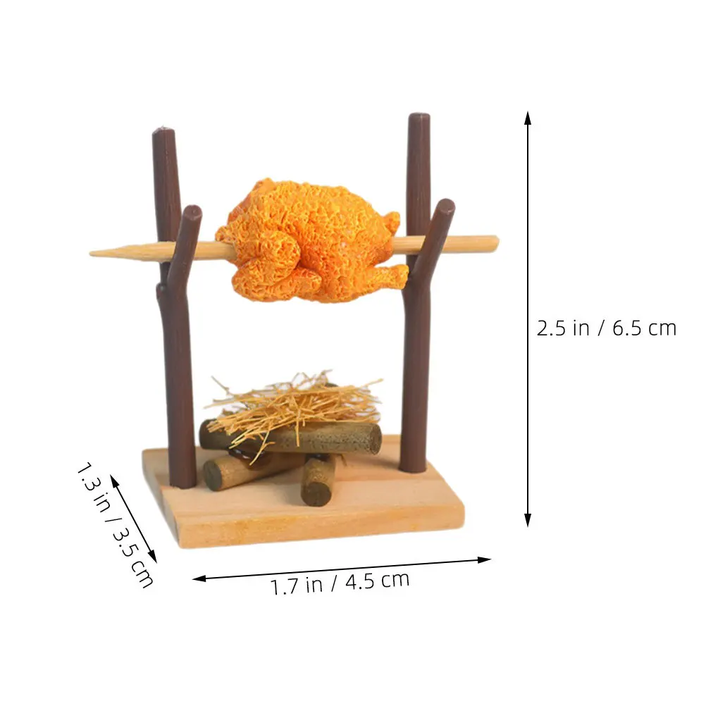 شواية شواء مصغرة دجاج مشوي صغير لتزيين الحديقة الخارجية ملحقات المطبخ التظاهرية دعائم صور الطعام للعب الواقعي