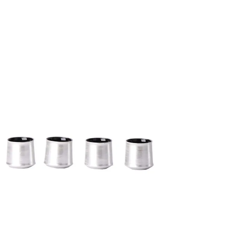 

Creative New Chinese Modern Simple Silver Ceramic Beam Tea Set Wood Art Tray Desktop Combination