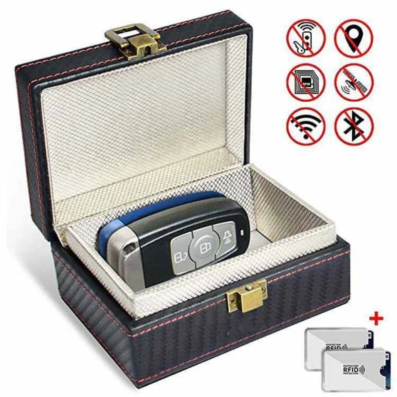 

for Anti Theft Faraday Box with Bag for Key Fob Cage RFID Faraday Key Fob Protector Radiation-proof Mobile Phone Box Car