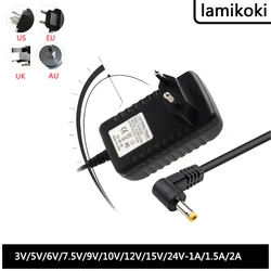 Interfaccia a gomito cc 6V 9V 12V 15V 18V 24V 1A 1.5A 2A L tipo adattatore di alimentazione foro spina 4.0*1.7
