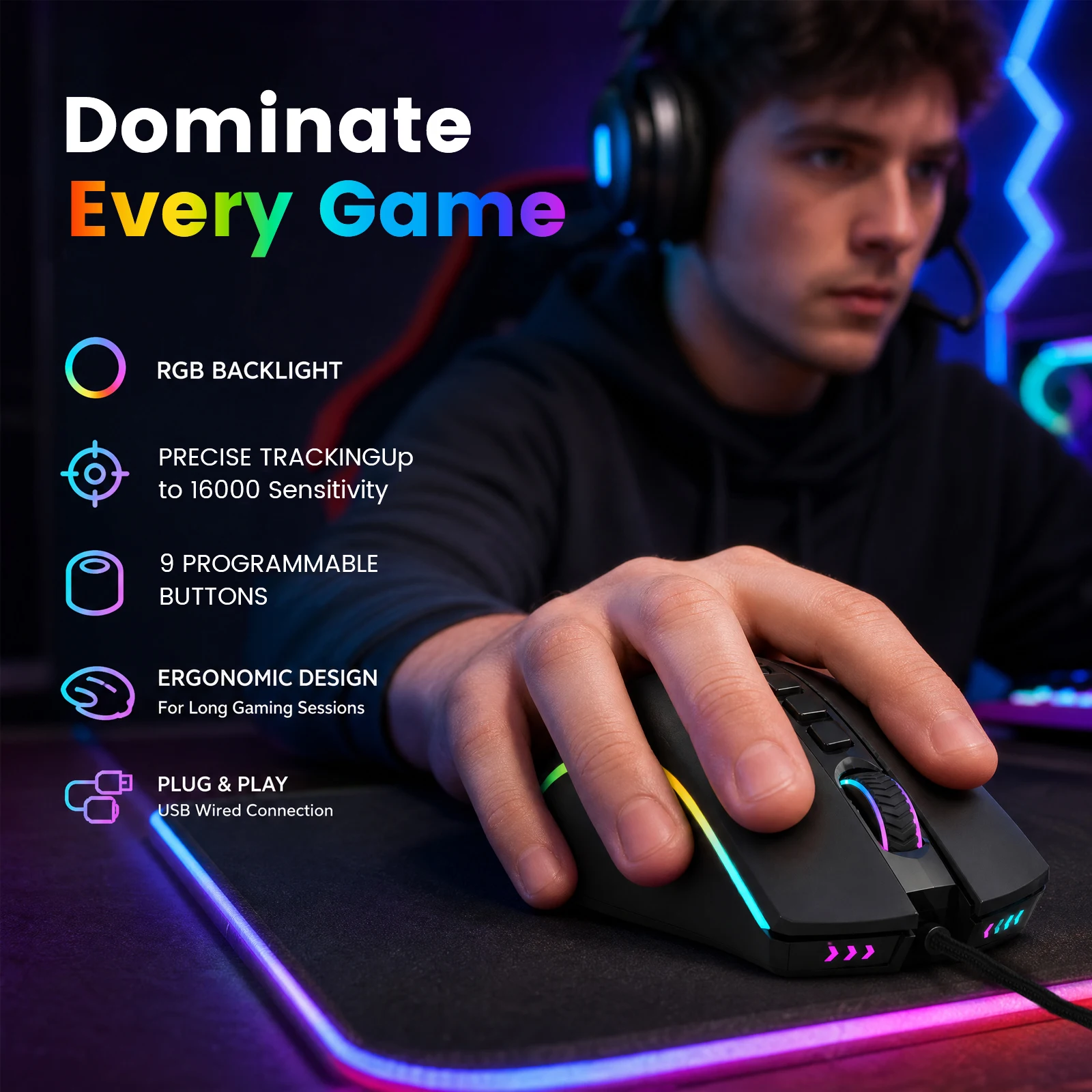 FocusOnPC X11 RGB Gaming Mouse - Pc Gaming Jumbo review and price