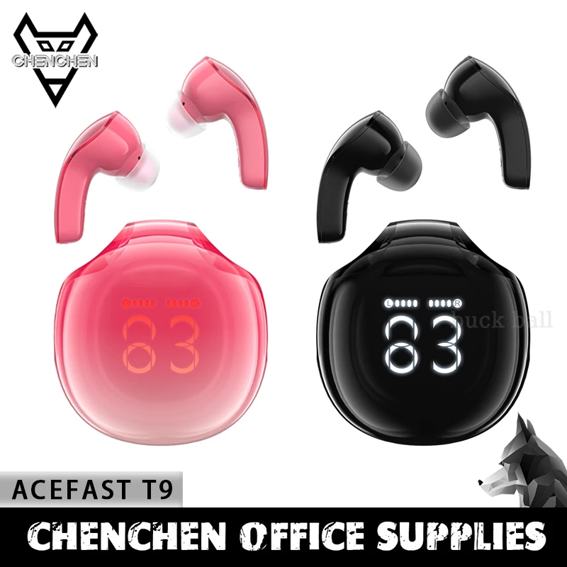 

Acefast T9 Wireless Noise Reduction Earbud Transparent Custom Bluetooth Earphone Colorful Earphone Waterproof Portable Headphone