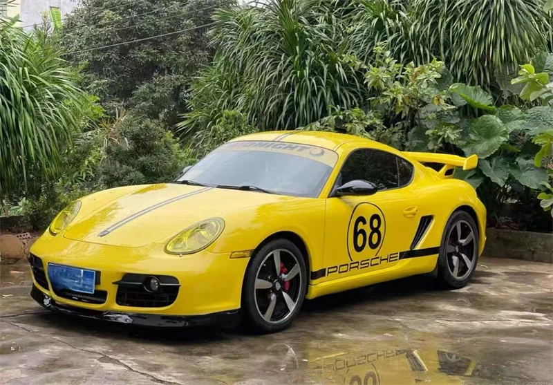 For Porsche Cayman Boxster 987 987.1 Real Carbon Fiber Front Lip Front Bumper Lower Lip Under Spoiler Splitter Body Kit view 4