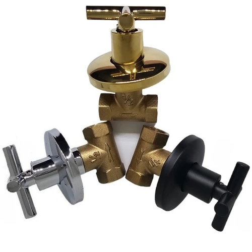 Válvula de interruptor de ducha de agua individual tipo pared enterrada G1/2, válvula de ducha oculta de temperatura constante para baño atornillado a mano, Solo Frío