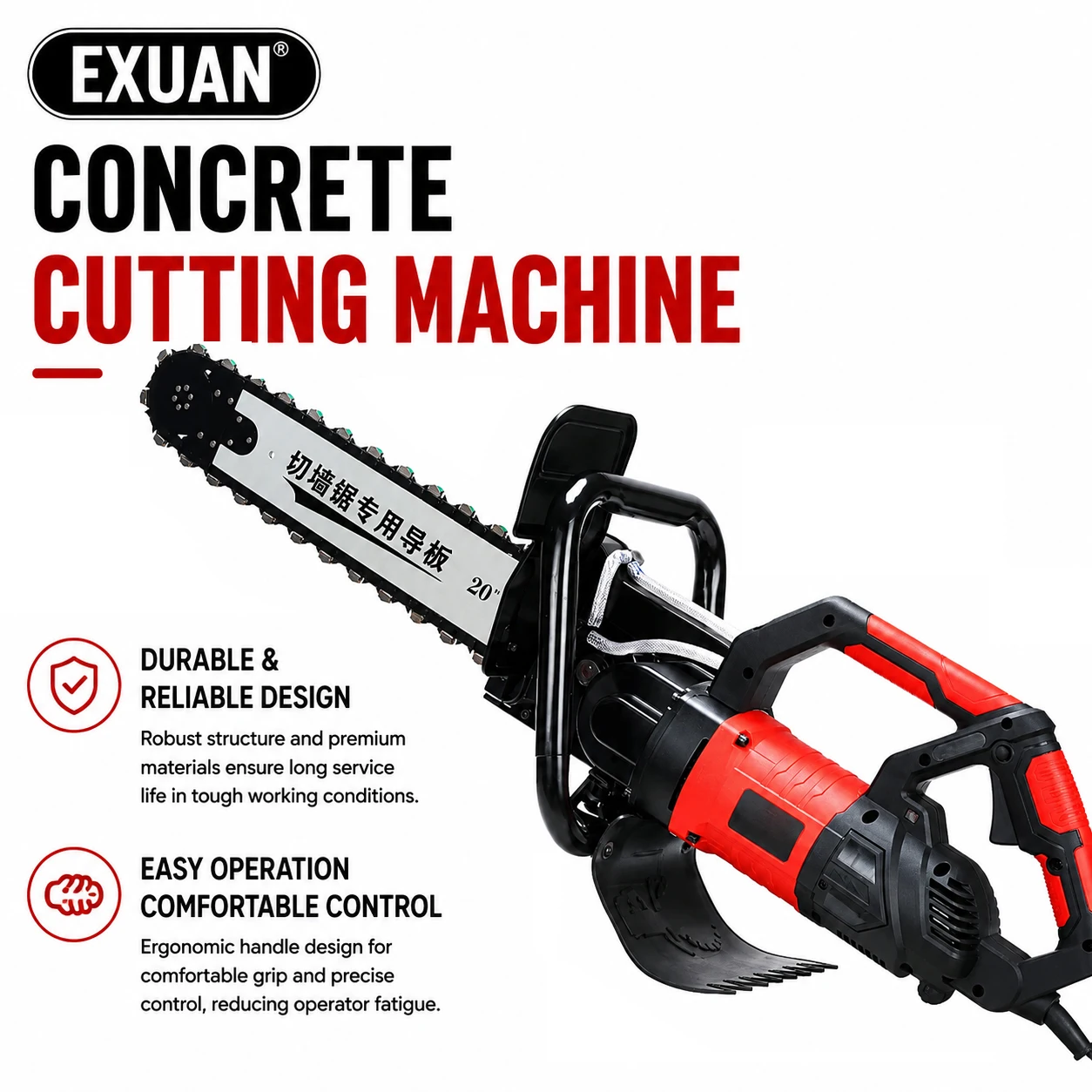 LT350/LT480 Handheld Concrete Cutting Machine Cutting Concrete Chainsaw Diamond Concrete Chain Saw Wall Cutting Machine 220V