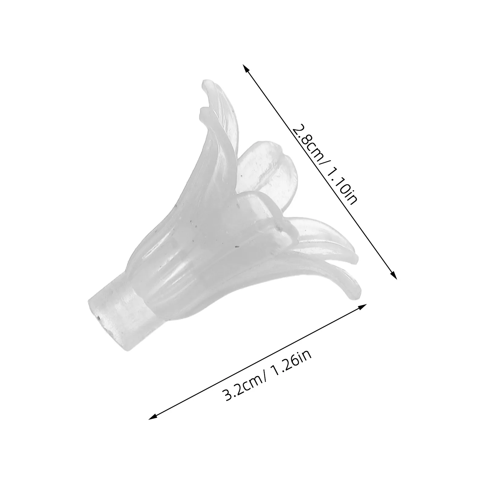 100Pcs Floral Lamp Shade Covers for String Lights 5Mm LED Bulbs Clear Plastic Weatherproof Patio Lawn Landscape Lighting Decor