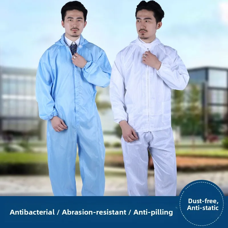 

Summer Anti-Static Dustproof Overall Suit Hat Included Auttive Repair Workwear Young Men Fac Workop Workers orm