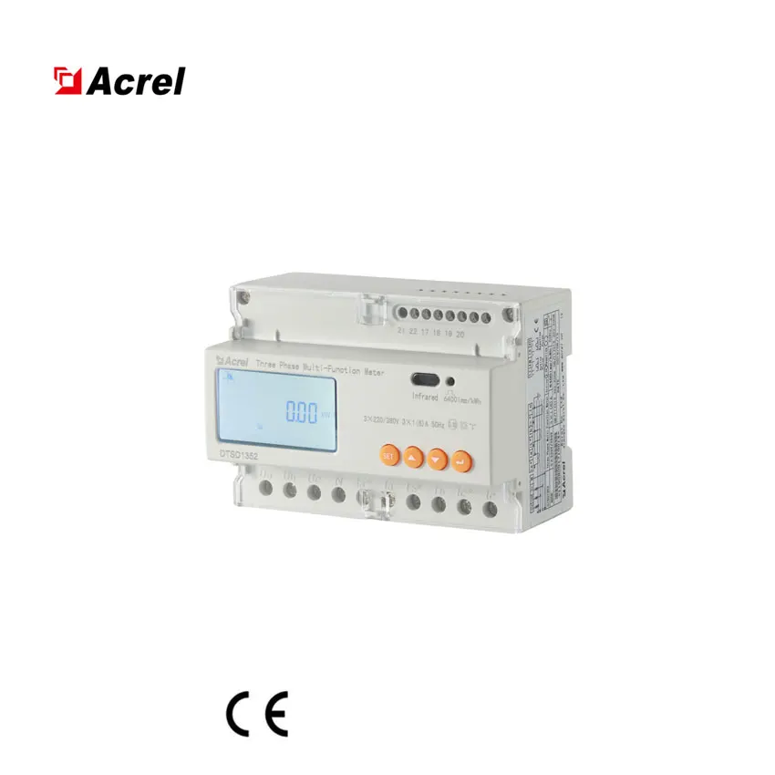 DTSD1352-C Rs485 عداد الطاقة مع برنامج الكمبيوتر 3 المرحلة 80a Din Rail KWH مقياس الطاقة