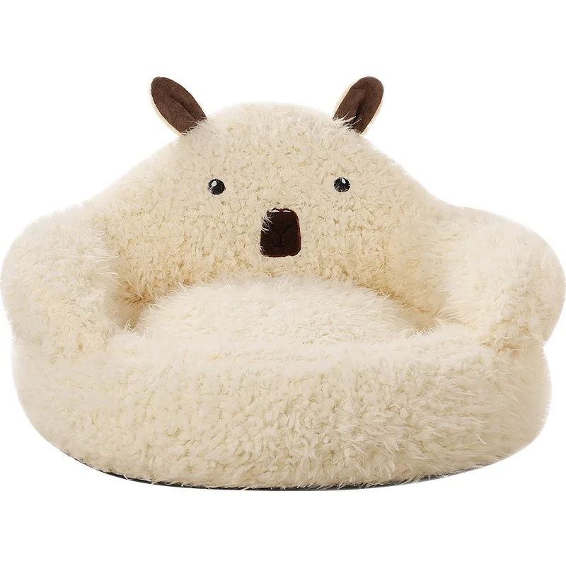 

Soft Deep Sleep Pet Bed Warm Winter Cats Nest Plush Dog Beds Cozy Cushion Washable Non Slip Thick Fleece For Cats And Small Dogs