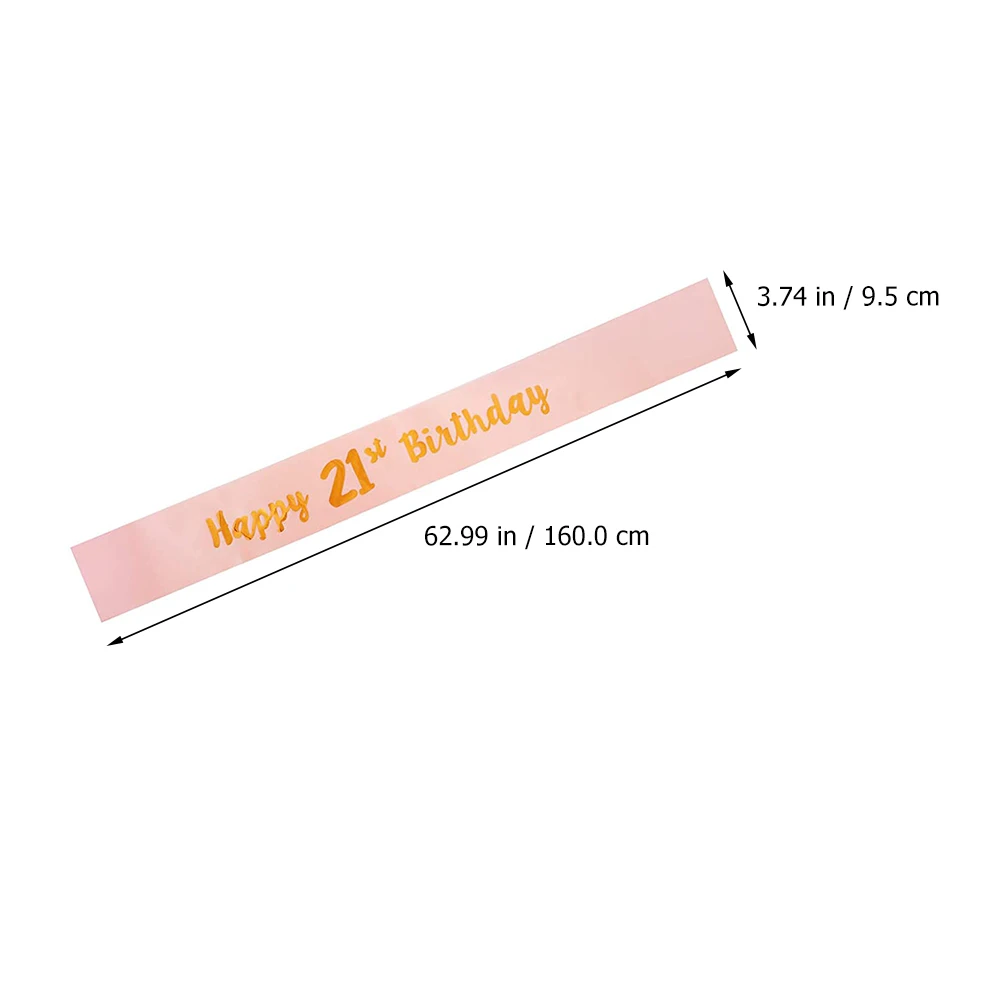 

1set 21th Birthday Crown Sash Set Rhinestone Tiara Party Headband Prop Light Durable Girls Gifts Costume Favors Accessories