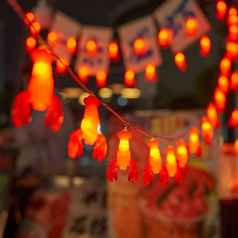 Bierglas, Hummer, Nachtmarkt, Stände, Lichterkette, Feenlampe, Sommerparty, Urlaub, Camping, Heimdekoration, LED – Detail 4