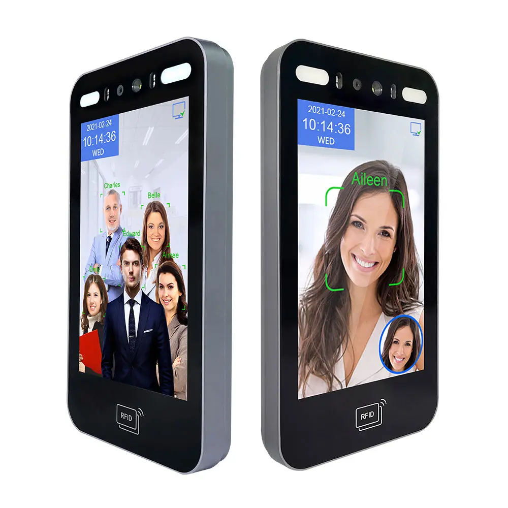 Timy OEM 8 Inch Touch Screen Cloud-Based Linux Biometric Fingerprint Face Recognition Night Vision Access Control Device