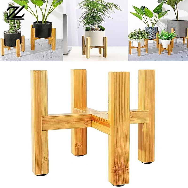 Porte-pot de fleurs en bois à quatre pattes, support de plantes à 3 couches, décoration de la maison, fournitures de jardinage, plantes succulentes, bonsaï, évaluation