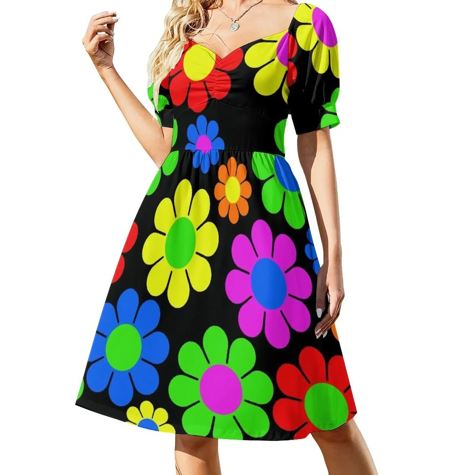 

Hippy Flower Daisy Spring Pattern Sleeveless Dress Bridesmaid dress woman Woman's evening dress dresses for women 2025