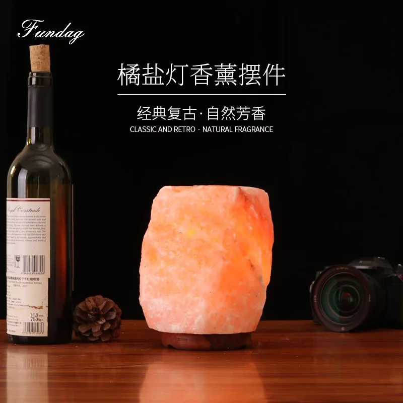 

Salt Lamp Aromatherapy Essential Oil Creative Home Orange Bedhead Night Light Exquisite Smokeless Fragrance Expansion