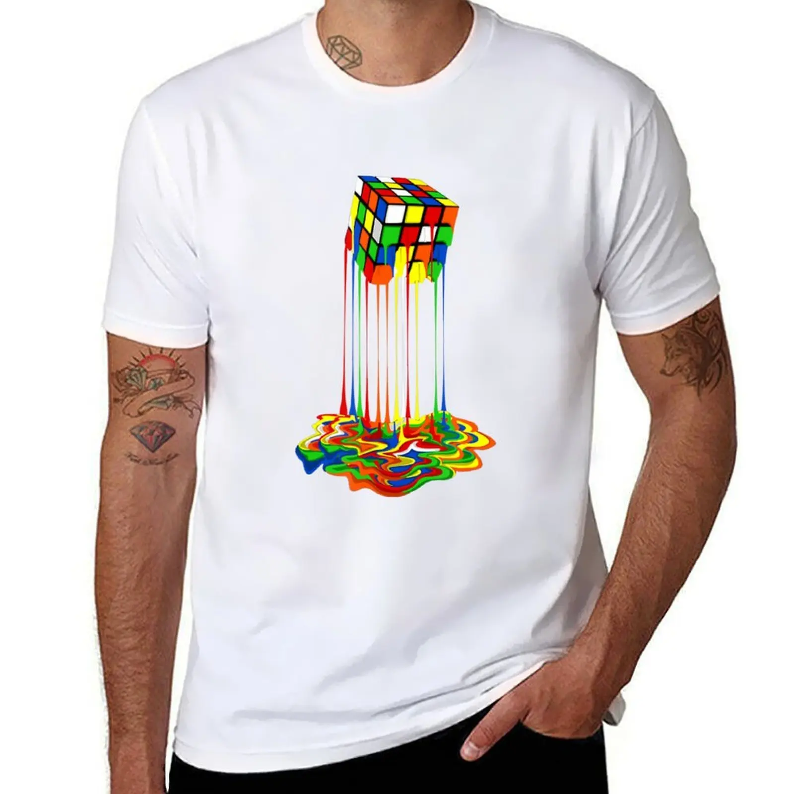 

Melting Puzzle Cube T-Shirt t shirt man casual t shirt man plain T-Shirt
