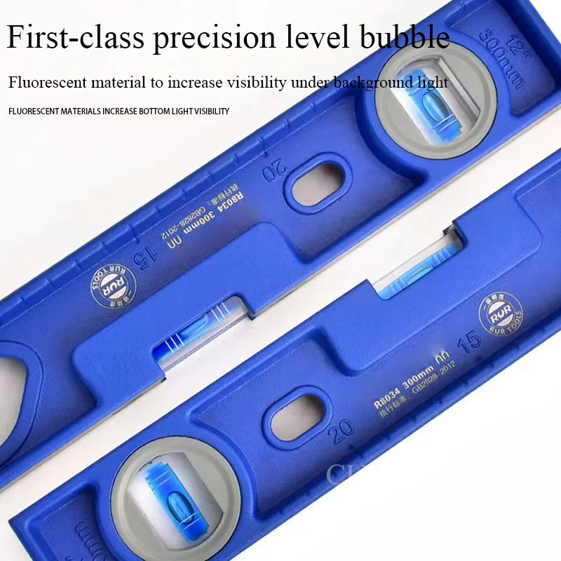 23-50cm Precision Solid Aluminum Alloy Strong Magnetic Bubble Level Angle Ruler Woodworking 45°、90°、180° leveler Measuring Tools