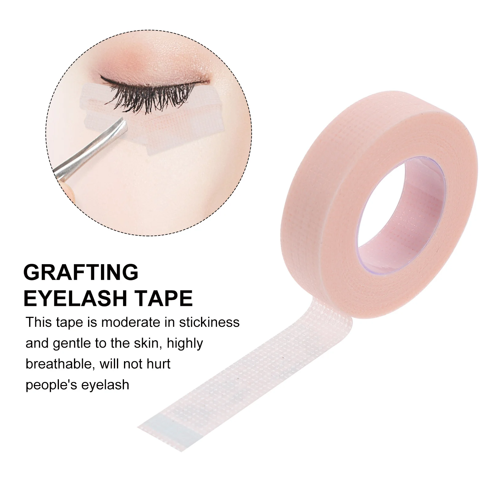 

6 Rolls Pink Eyelash Tapes Breathable Grafting Lash Extension Multifunctional Skin Friendly Professional Personal