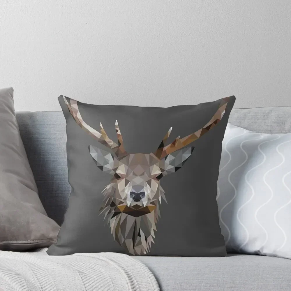 Low Poly Stag Throw Pillow christmas cushions covers Sofa Cushions Cover Decorative Cushion Cover pillow