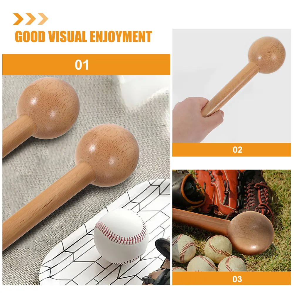 Wooden Baseball Glove Mallet Big Lollipop Shape Mitt Shaper for Glove Shaping Training Portable Smooth Grip Baseball Softball