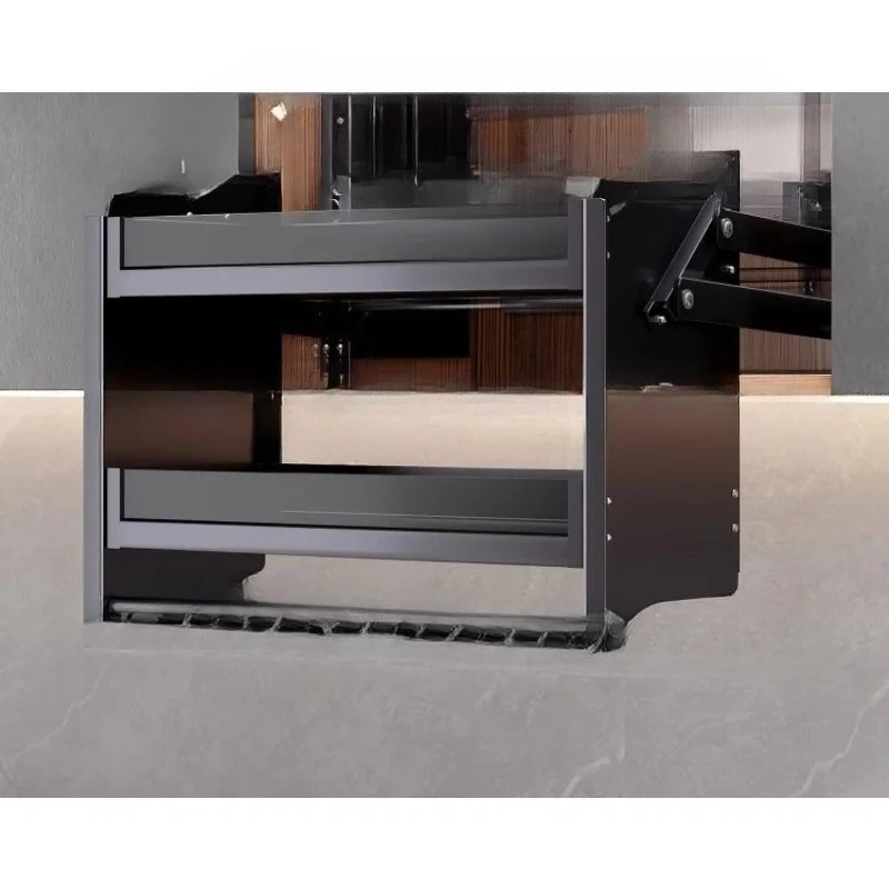 Kitchen Hanging Cabinet Lift Pull Basket Upperupper and Lower Buffer Drop-down Kitchenrack
