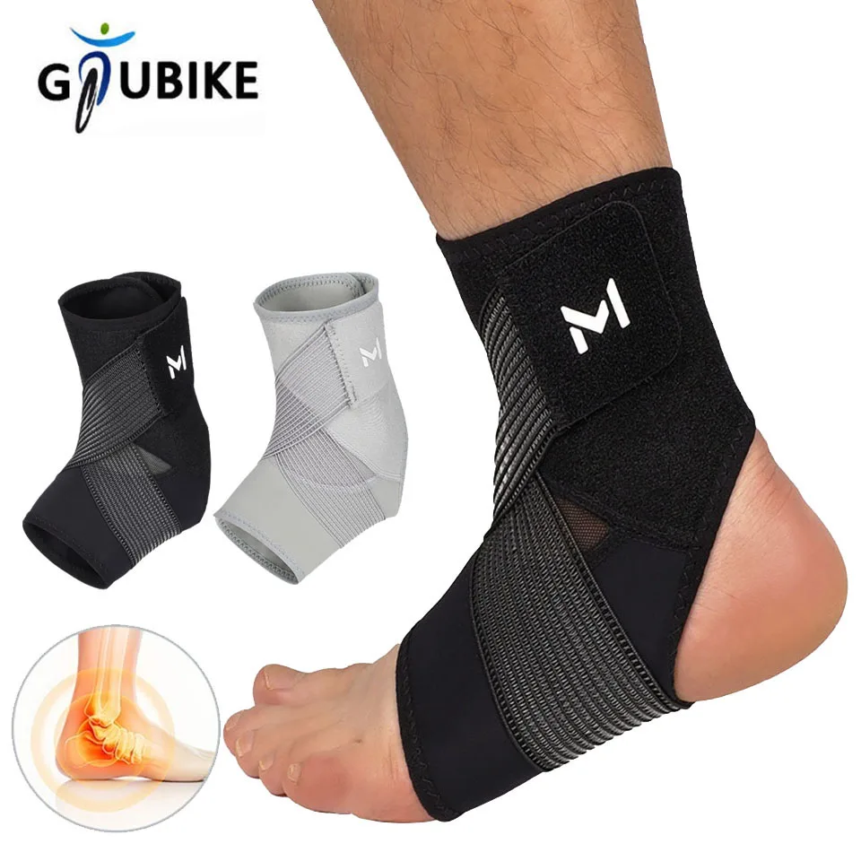 Soporte de Tobillo GTUBIKE con Correas, Manga de Compresión para Hombre y Mujer, para Tendinitis de Aquiles, Fascitis Plantar y Esguinces