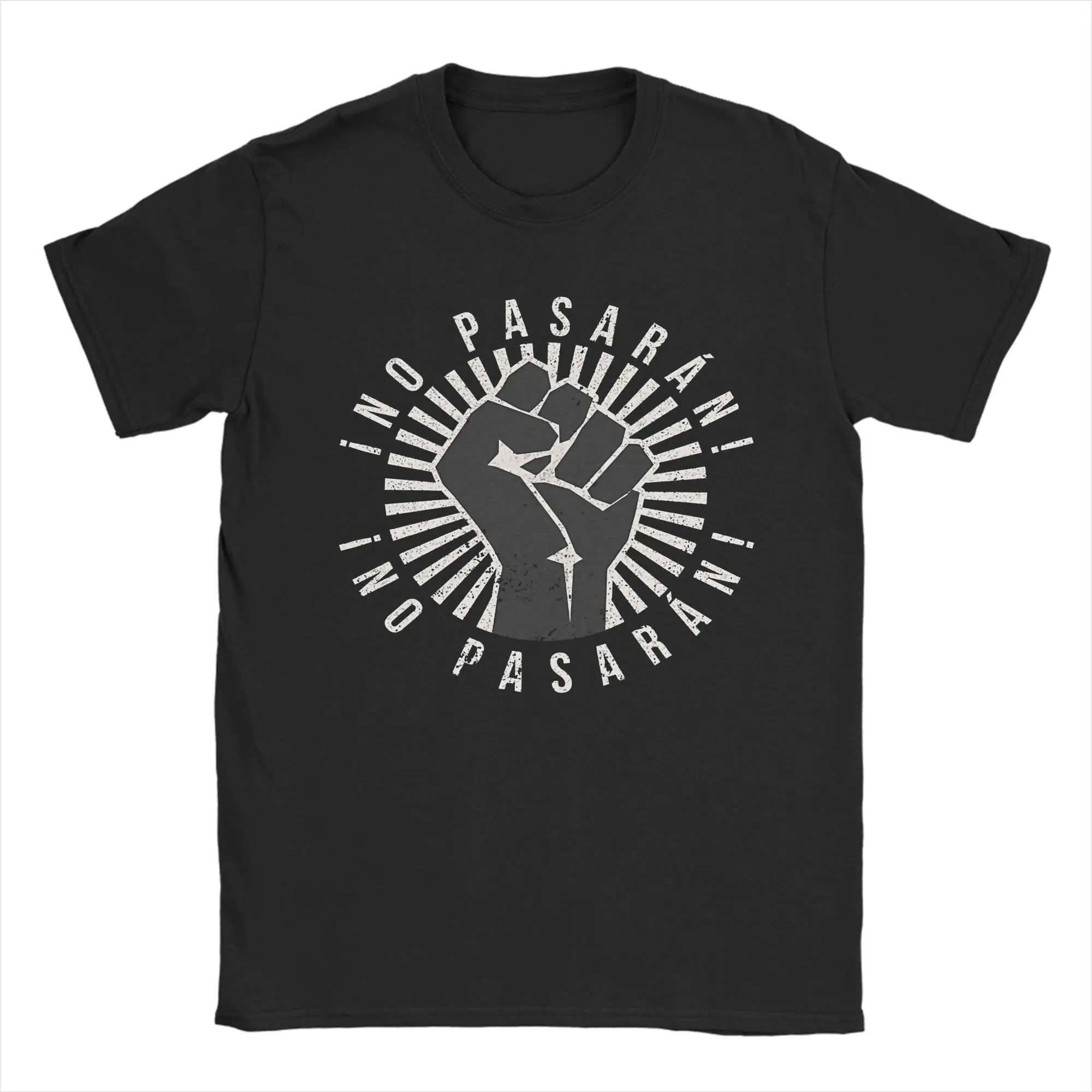 Retro No Pasaran T-Shirt Men Women  Vintage Cotton Tee Shirt Crew Neck Short Sleeve T Shirt 4XL 5XL Clothes