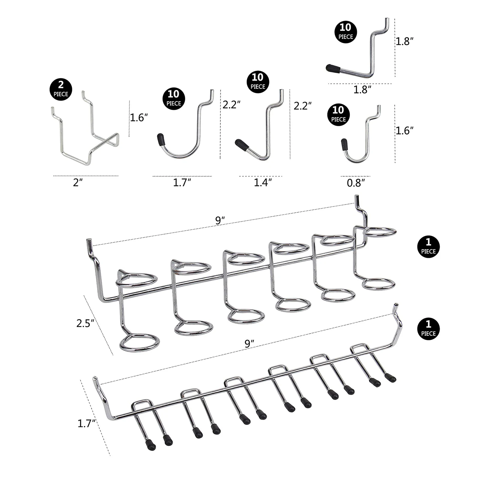 114 pz/140 pz metallo Pegboard ganci pioli bordo organizzatore assortimento Kit Peg serrature Garage negozio di lavoro stoccaggio applicazioni appese