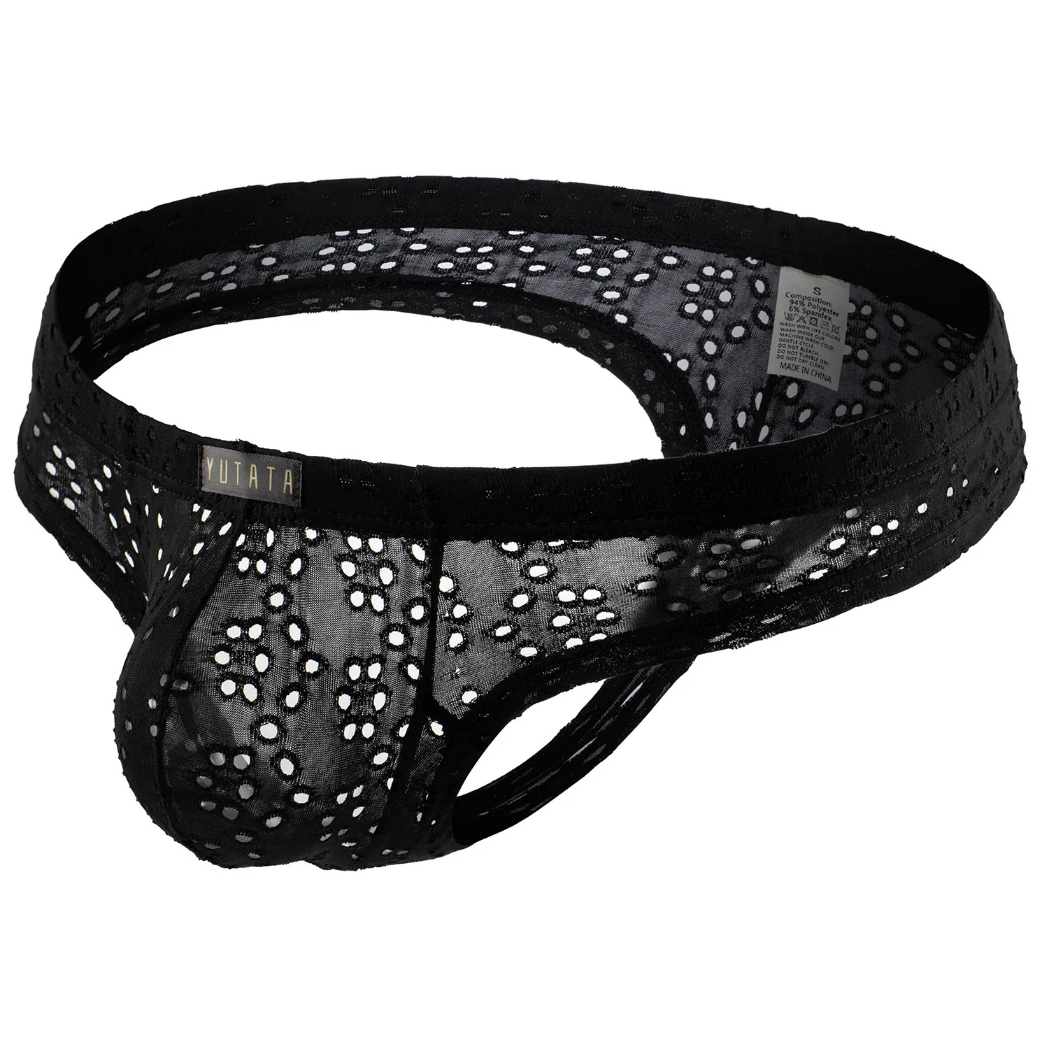 

Men's Bugle Thong Lace Mesh Hole Jockstrap Gays Sexy U-Pouch Breathable Big G-String, Erotic Underwear for Men Erotic Underpants
